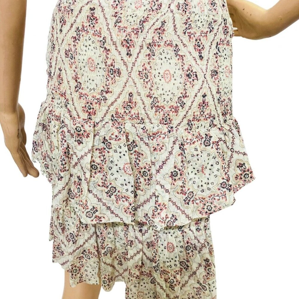 Isabel Marant Etoile Smocked Ruffle Floral Printed Mini Skirt Size L 38--SOLD
